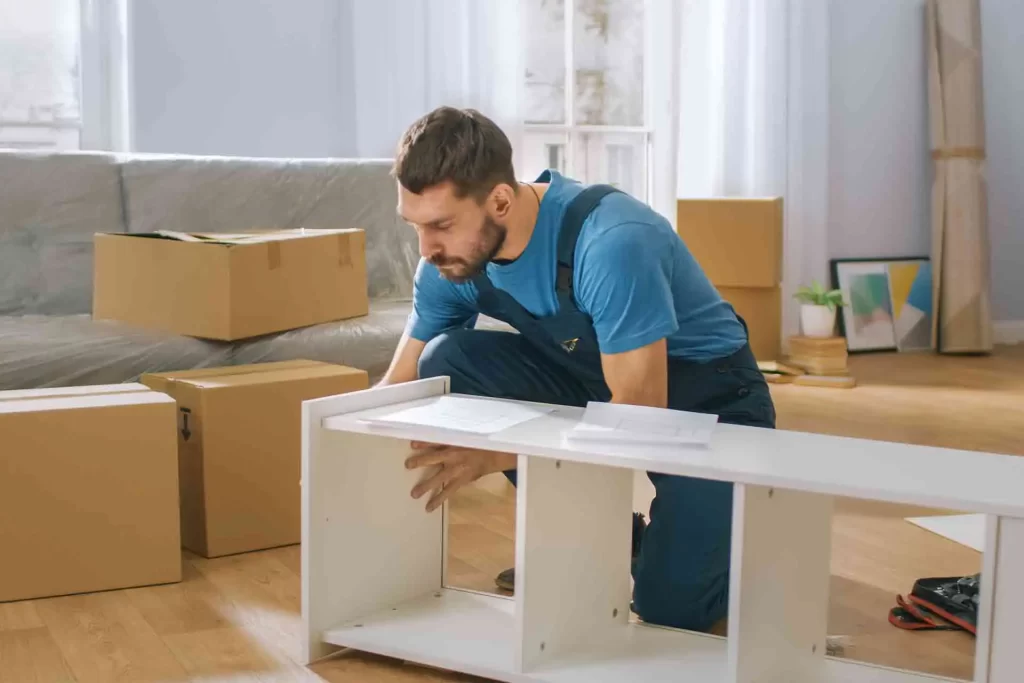 man doing Furniture Assembly